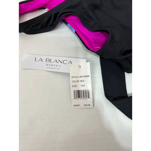 La Blanca NWT Sz 18W Plus One Shoulder Swimsuit Top - Picture 4 of 6